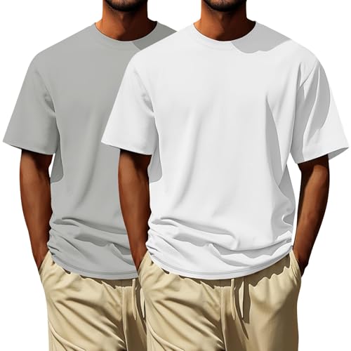 T-shirt manches courtes homme lot de 3 vêtements basiques col rond mode casual