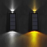 【Fácil de instalar y operar】 Primero haga un agujero en la pared, luego presione el botón del interruptor en la parte posterior de la luz solar para jardín e instálela en la pared. No requiere cable ni enchufe. Solo necesita encender el interruptor cuando lo use por primera vez. Luego, las luces solares para el balcón se cargarán automáticamente durante el día y se encenderán por la noche.