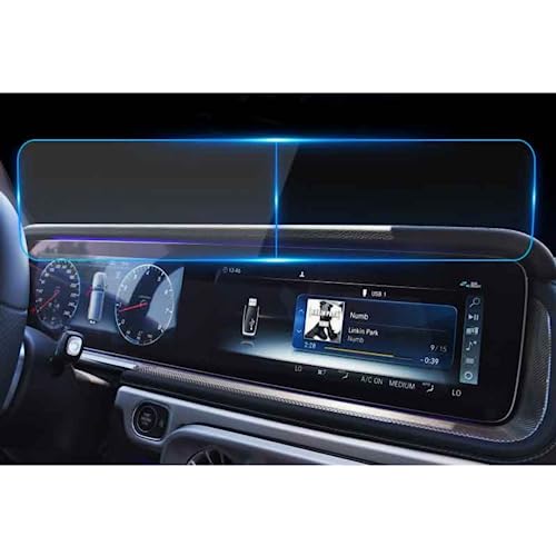 Film protecteur en verre trempé pour l'écran GPS de la Mercedes Benz Classe G W463 2019-2022