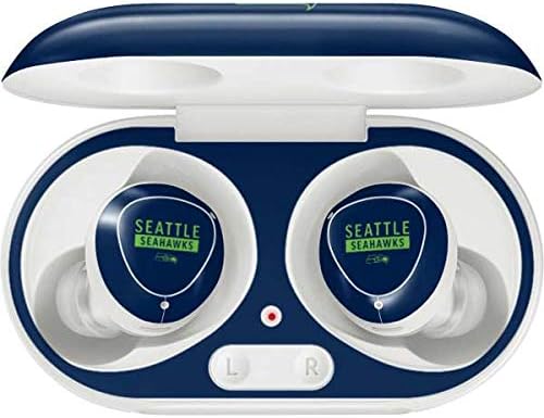 Skinit Decal Audio Skin Compatible with Samsung Galaxy Buds+ - Officially Licensed NFL Seattle Seahawks Blue Performance Series Design