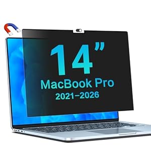 STARY Magnetischer Blickschutzfilter für MacBook Pro 14, 2 Zoll M5, M4, M3, M2, M1(2021-2026) - Blendschutz Displayschutzfolie, Anti-Spy Blaulicht Sichtschutzfolie, Anti-Fingerabdruck, Sichtschutz Filter
