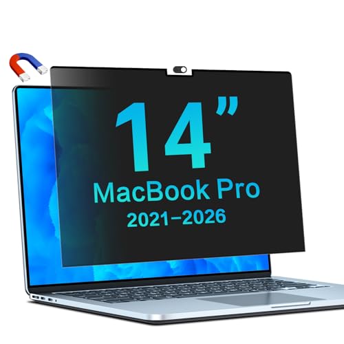 STARY Magnetischer Blickschutzfilter für MacBook Pro 14,2 Zoll M5,M4,M3,M2,M1(2021-2026) - Blendschutz Displayschutzfolie, Anti-Spy Blaulicht Sichtschutzfolie, Anti-Fingerabdruck, Sichtschutz Filter