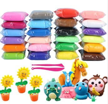 DOANMIZE 48pc Air Dry Clay, Colorful Children Soft Clay, Creative Art Crafts, Gifts for Kids-Multi Color. Non-Toxic Modeling Magic Fluffy Foam Bouncing Clay Putty Kit for Kids with Tools (Pack of 4) (B0D395R3HB) Amazon Price History, Amazon Price Tracker