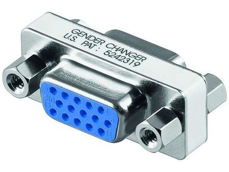 goobay 50299 Gender Changer D-Sub - Enchufe Hembra D-Sub, 15 Polos, Paquete de 10