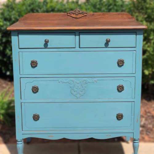 Chalky Chicks Premium Chalk Style Paint For Furniture, Home Decor & Diy Crafts – Eco Friendly – No Sanding, No Primer Needed – Multi Surface Paint – Y Blue (Medium Blue) – 16 Oz – Made In The Usa #TOP3