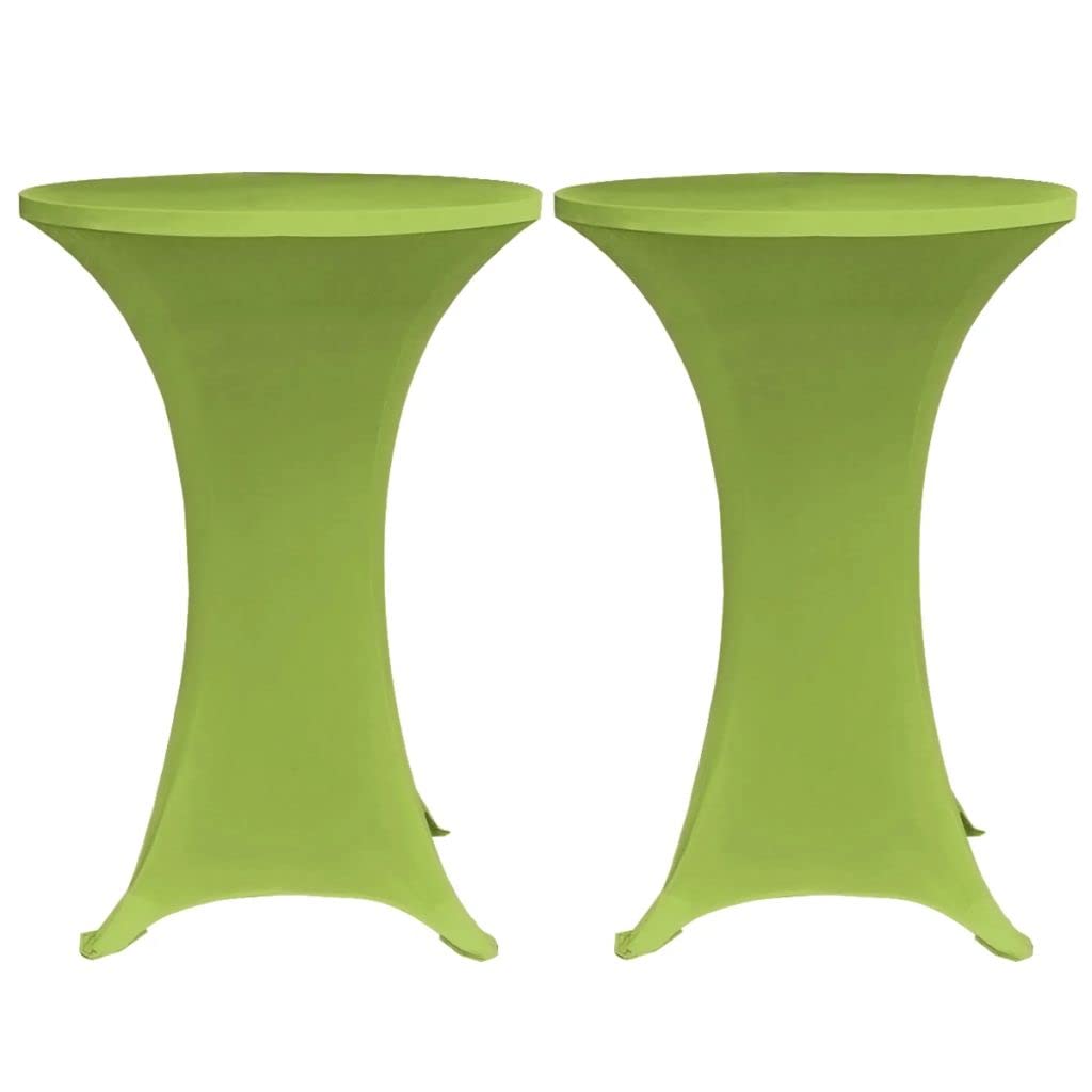Leepesx Funda elástica para Mesa 2 Unidades, Funda Protectora para Mesa de Comedor, cobertor de Mesa, 80 cm Verde