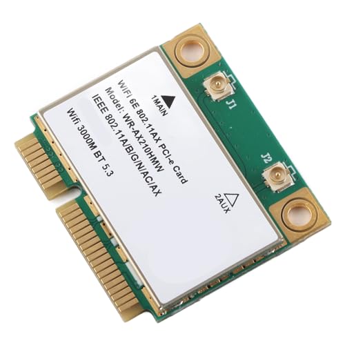 Tarjeta de red inalámbrica ciciglow para laptop, banda de 6 GHz, interfaz Mini PCIE, adaptador WiFi tri-banda (2.4/5/6 GHz), velocidad hasta 574 Mbps + 2400 Mbps + 2400 Mbps, con Bluetooth 5.2 miniatura 4