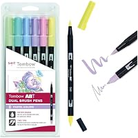 Set De 6 Rotuladores Dual Brush Colores Pastel Tombow