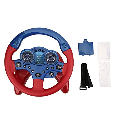 FAMKIT Simulated Driving Controller Portable Simulated Driving Steering Wheel Copilot Toy Childrens Steering Wheel Toy Gift Funny Interactive Driving Wheel with Music Facaily