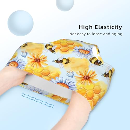 Watercolor Bee On Chamomile Girls' Underwear Soft Cotton Little Girls Panties Comfort Briefs4