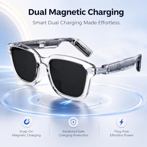 Image of Futopia AIVIS-G AI Smart Glasses|Voice Assistant,Stereo Audio,Dual Mic ENC|Calls,Music & Translation|Real-time Translation|Meeting Minutes|Dual-Microphone|Noise Reduction|Single-Point Touch.