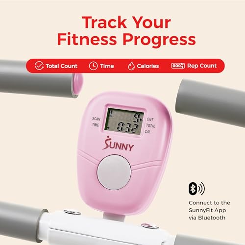 Sunny Health & Fitness Upright Row-N-Ride® Exerciser in Pink – P2100 - image 8