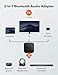 TaoTronics Bluetooth 5.0 Transmitter/Receiver, Wireless 3.5mm Audio Adapter (Low Latency, Pair 2 at Once, for TV/Car Sound System, Volume Control)