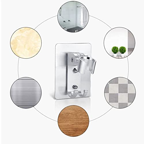 Soporte de ducha para pared sin taladro con gel activo para mango de mano 5