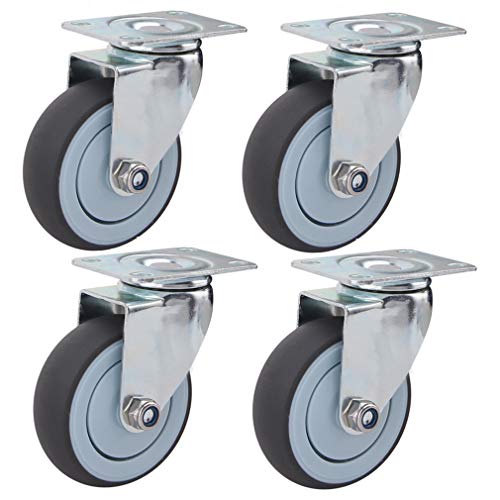 Roulettes pivotantes robustes avec freins charge 120kg pour meubles et équipements