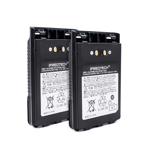 IFREQTECH SBR-14LI Li-ion Battery 2200mAh for Yaesu VX-8R VX-8DR VX-8GR FT-1DR FT1XD FNB-102LI FNB-101LI Handheld Radio