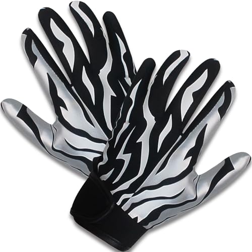 LynsaTac Youth Football Gloves Kids Silicone Grip Receiver Gloves for Kids Youth Football Gloves for Improved Ball Control - Kid Receiver Gloves for Best Game Experience - Thumbnail 3