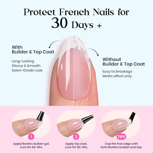 Image of Beetles Summer French Tip Press On Nails 224 Pcs 7 Colors, Neon Nails Medium Almond Classic Fake Nail Tips, Rainbow Soft Nail Gel False Nails Art DIY For Women