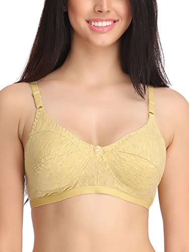 Image of Clovia Women's Cotton Non-Padded Non-Wired Full Cup Bra - Yellow