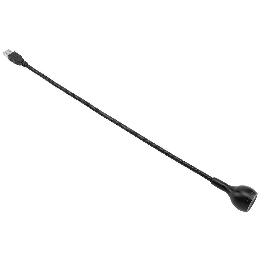 Ejoyous Lampka USB, Metalowa Biurkowa LED z elastyczną szyjką, Regulowana na Gęsiej Szyi 5 V Zasilana Przez USB do Czytania w Domowym Biurze (Ciepłe światło)