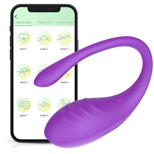 Mit Handy Fernsteuerung, Vibratoren Mit App Steuerung, 9 Vibrationsmodi, Leise Stimulator Sexspielzeug, Vibrator Sex Spielzeug für die Frau Leise Stark Klitoris,Purple