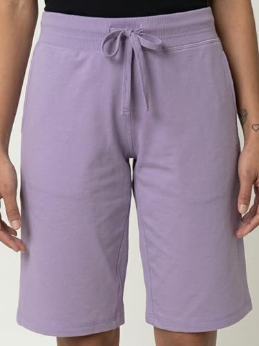 Image of Enamor Mid Rise Knee Length Drawstring Closure City Shorts for Women - Slim Fit, Soft and Breathable Cotton - E044