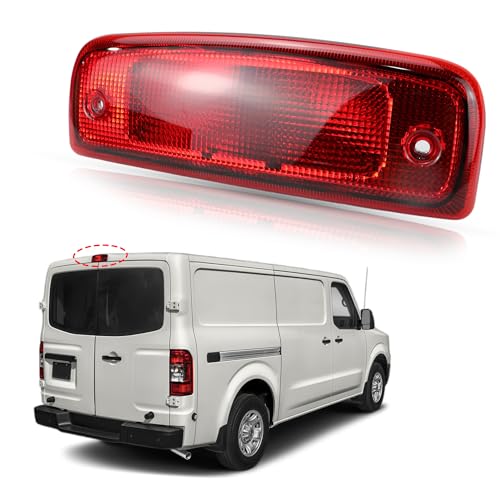 HocvrlX Third Brake Light Assembly 3rd Brake Stop Light Compatible with Nissan NV1500 NV2500 NV3500 2012 2013 2014 2015 2016 2017 2018 2019 2020 2021 923-153