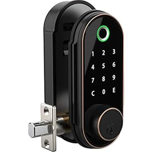 BARSKA EA13580 Advanced Digital Fingerprint Biometric Keypad Security Door Lock for Keyless Entry