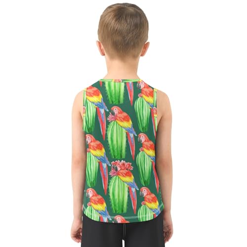 Birds Cactus Flower Boys Tank Tops Toddler Tank Top Shirts Undershirts Quik Dry for Summer,3T3