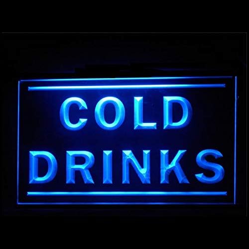 Miniatura 2 de 170146 Cold Drinks Bar Beer Pub Club Shop Store - Letrero de neón con luz LED (16 x 12 pulgadas, azul)
