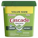 Cascade Dishwasher Pods, Actionpacs Dishwasher Detergent, Original Fresh, 105 Count