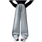 Baggy Jogginghose für Jungen und Mädchen Kinder Weites Bein Lange Cargohose Lose Trainingshose Jogger Hose mit Taschen Teenager Y2K Hip Hop Streetwear Elastisch Taille Fallschirmhose Casual Sporthose