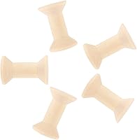 Vista 1 de EXCEART Juego de bobinas de hilo de madera, 5 piezas de bobinas de madera vacías para proyectos de bricolaje