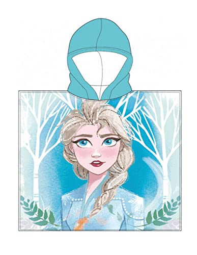 Theonoi Toalla de baño con capucha poncho para niños, gran regalo de microfibra, Frozen
