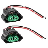RED WOLF H8 H9 H11 880 881 Female Adapter Wire Connector Replace OEM Headlight Fog Light Wiring Harness Retrofit Pigtail for Toyota GMC Chevy Honda Jeep Ford Dodge Bulb LED Headlamp Universal Fit
