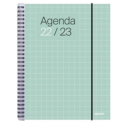 Additio - Agenda Universal Curso 2022-2023 Semana Vista 16.5 X 21.5 Verde Castellano En Oferta Additio A142-Sv Agenda Universal Setmana Vista Verde