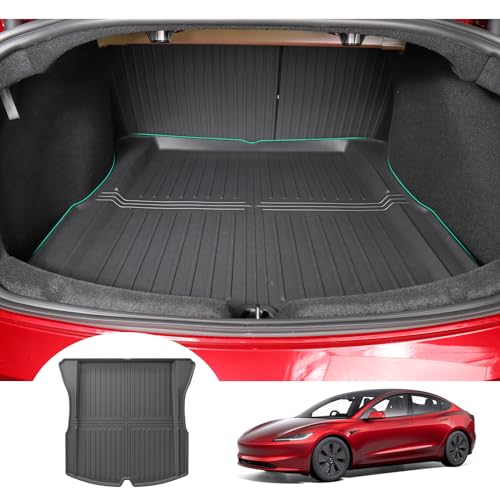 Tesla Model 3 (2024 Highland) : Tapis De Coffre (caoutchouc Recyclable De Première Qualité
