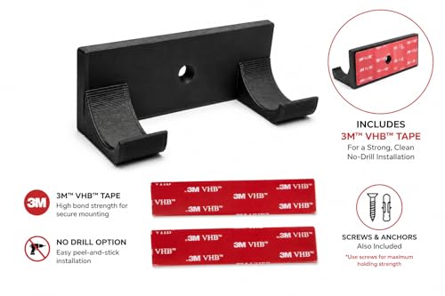 Image of 2 Pack F1 Car Wall Mount Compatible with Speed Champions Building Brick Cars | Racing Car Display with 3M VHB Easy Stick Tape & Screws | No-Drill Hanger for Collectible Toy Cars | Durable Bioplastic