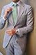 HISDERN Krawatte Herren Salbei Grün Hochzeit Klassische Krawatte mit Einstecktuch Set Formal Elegante Taschentuch Business Party