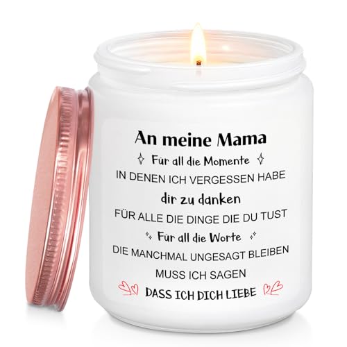 LUXHOMY Muttertagsgeschenk, Mama Geschenk, Geschenke für Mama, Mutter Geschenke zum Geburtstag Muttertag Weihnachten, Beste Mütter Geschenk von Tochter Sohn - Lavendel Duftkerze (200g)