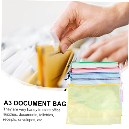 Rangement fichiers mesh et pochette document zippée transparent 20x