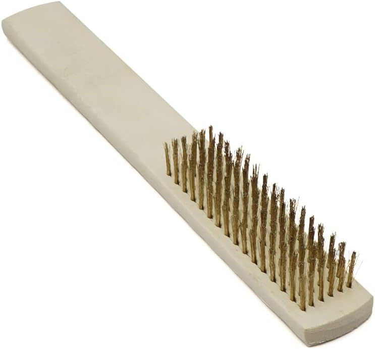 1pc/2pcs Dental Lab Material Copper Brush Lceaning Burnishing Brush with Wooden Handle for Dental Burs and Dental Product Tool (Color : 1pc)