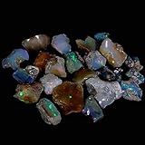 duggu Genuine 58.90 Cts Natural AAA Grade Ethiopian Multi Fire Opal Rough Lot, Reiki Crystals and...