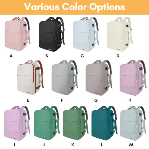 Image of Taygeer Travel Backpack for Women, TSA Friendly Bag for Business Hiking | 40L Airline Approved Carry On Bag with 17.3 inch Laptop Compartment, Backpack Carry On Luggage for friend Gym Sport, Green