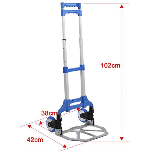 Carretilla plegable de aluminio resistente y portátil miniatura 2