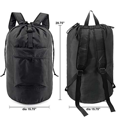 Beegreen LAUNDRY BACKPACK Bag Backpack W Adjustable Shoulder Straps College Dorm Essentials W Drawstring Closure thumb #1