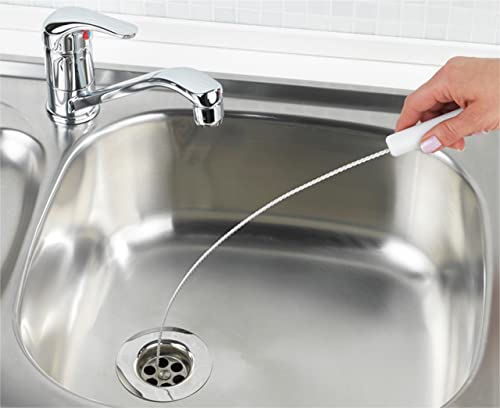 Maximex 3 Phasen Abflussreiniger, Reinigungsbürste für alle handelsüblichen Abflüsse, gegen Verstopfungen und Verkrustungen, einfache Handhabung, rostfreier Edelstahl, Maße (BxHxT): 113x3x3 cm