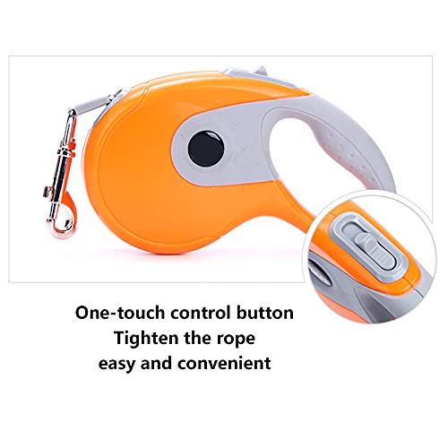 Laisse pour chien rétractable blanche de 5m solide et ergonomique