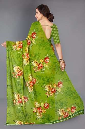 Image of Printed Saree with Soft Feel | Party and Daily Use