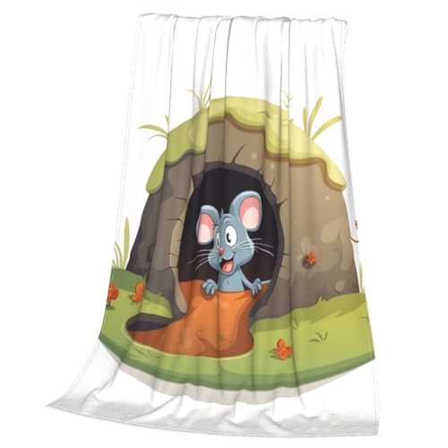 Plaid imprimé souris couverture flanelle pour vos soirées cocooning - 4